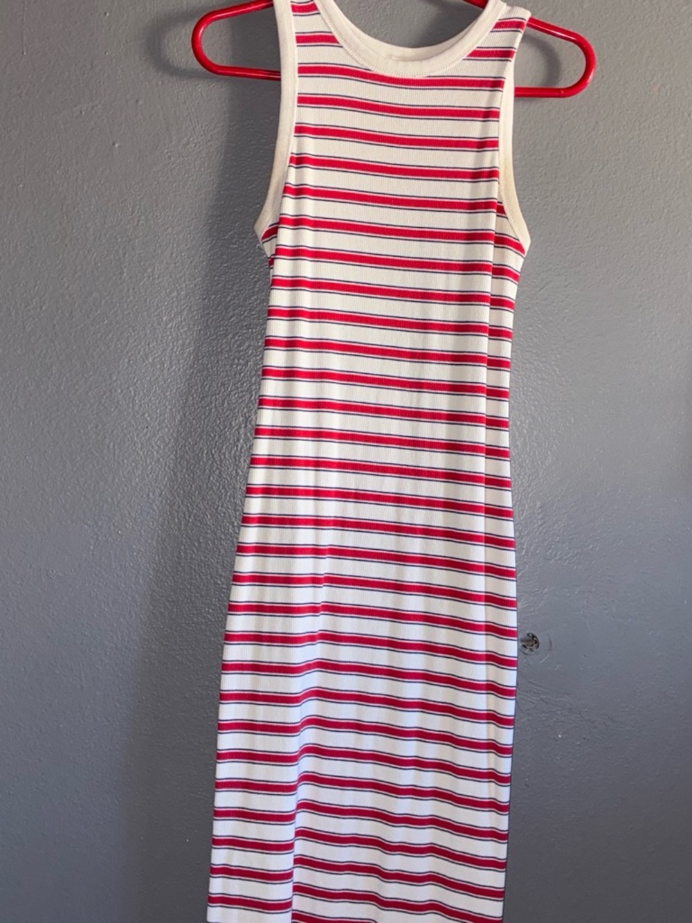 Universal Thread Red, White &  Striped Ribbed Dress